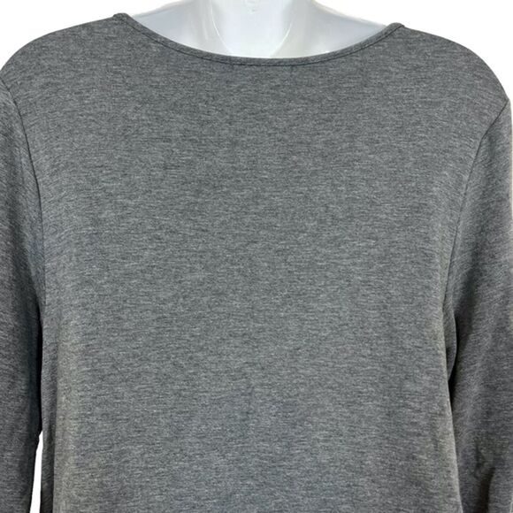 Garnet Hill Gray Jersey Knit Oversized Loose Top Casual Longline Lagenlook M - Picture 12 of 16